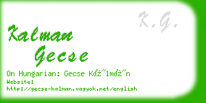 kalman gecse business card